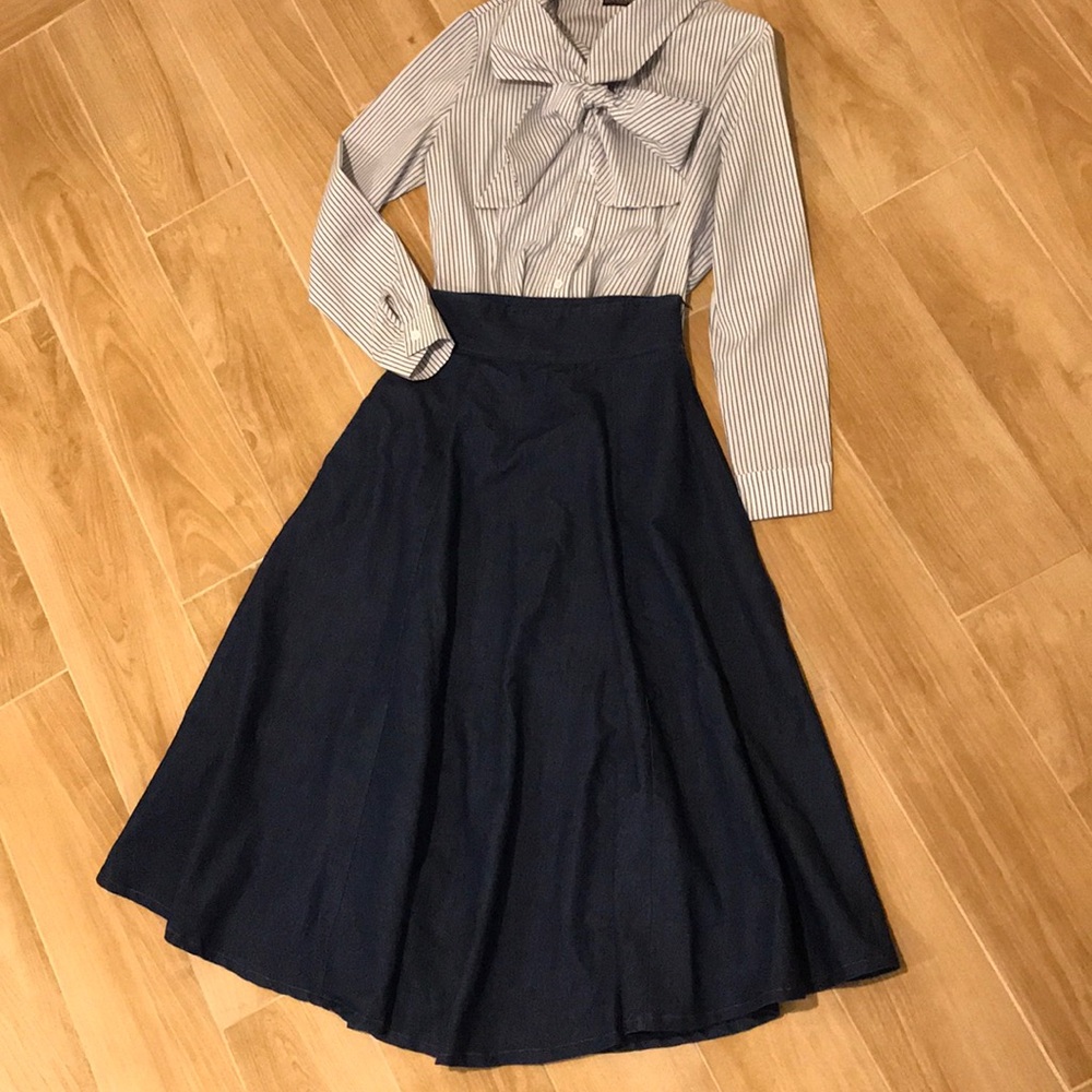 Jade Mackenzie Denim Circle Skirt